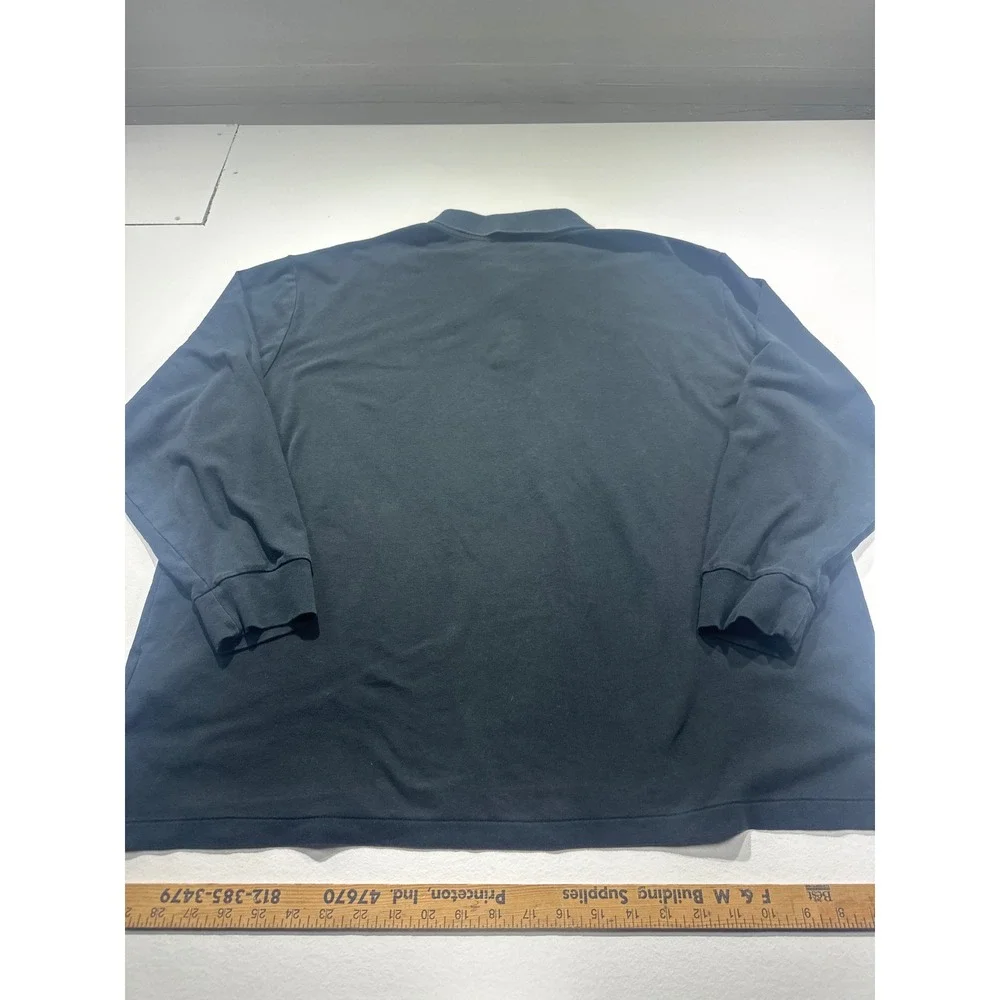 Polo Ralph Lauren Mens 2XB Black Long Sleeve Pony Logo Pique Polo Shirt